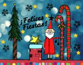 Postal Felices Fiestas