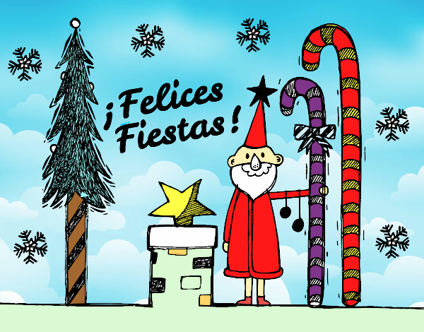 Postal Felices Fiestas