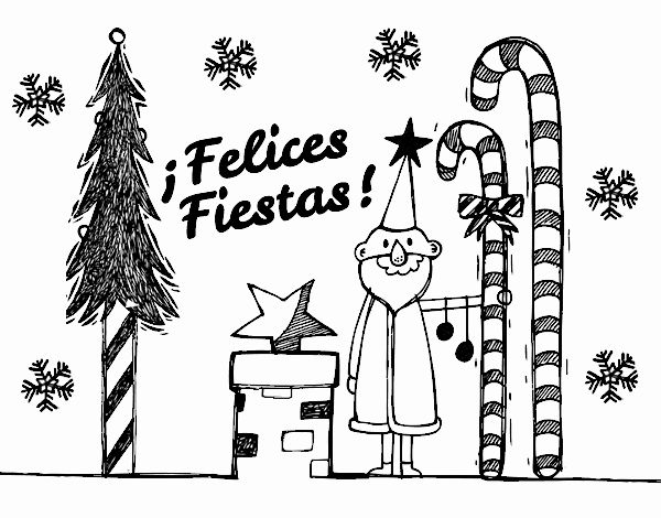 Postal Felices Fiestas