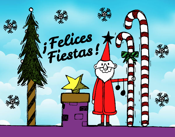 Postal Felices Fiestas