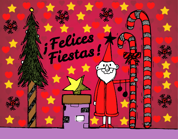 Postal Felices Fiestas