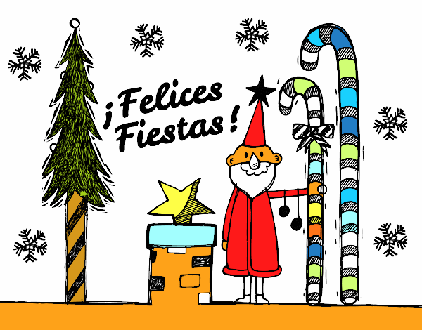 Postal Felices Fiestas