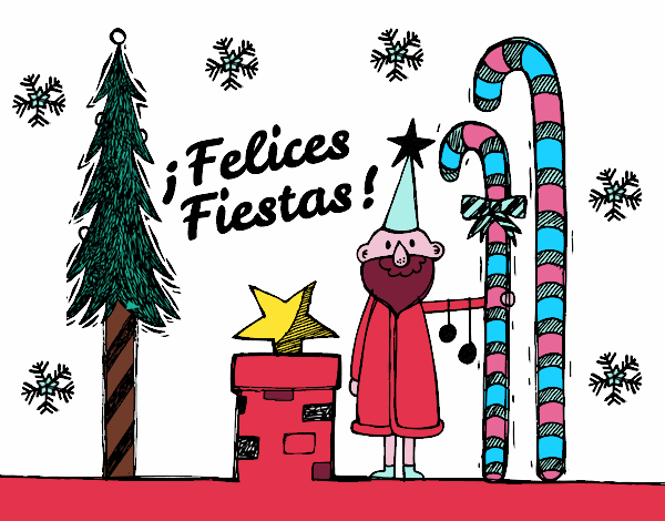 Postal Felices Fiestas