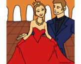Dibujo Princesa y príncipe en el baile pintado por itsnadii