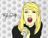 Dibujo Taylor Swift cantando pintado por RocioNayla