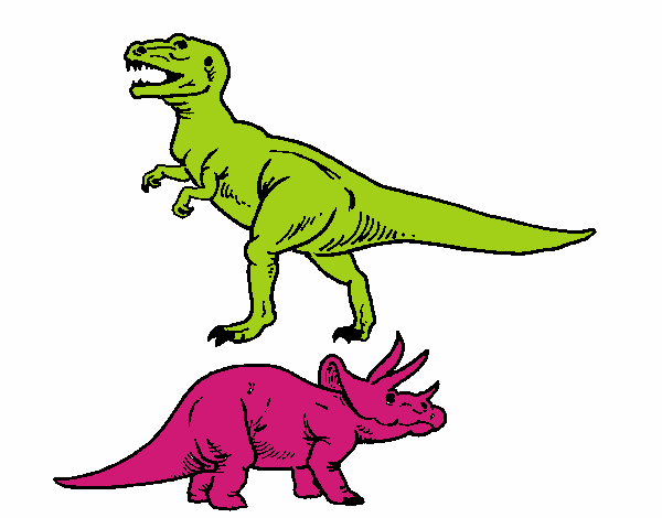 Triceratops y tiranosaurios rex