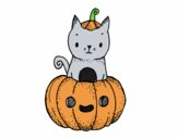 Un gatito de Halloween