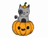 Dibujo Un gatito de Halloween pintado por MikuHats