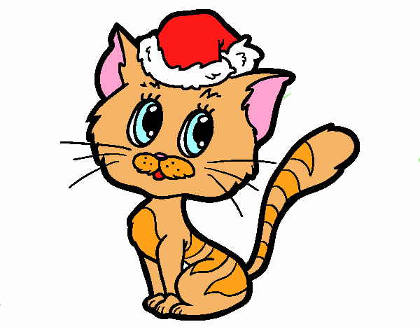 Un gato navideño