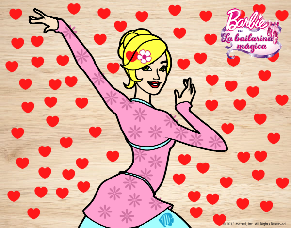 Barbie en postura de ballet