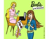 Barbie y su hermana merendando