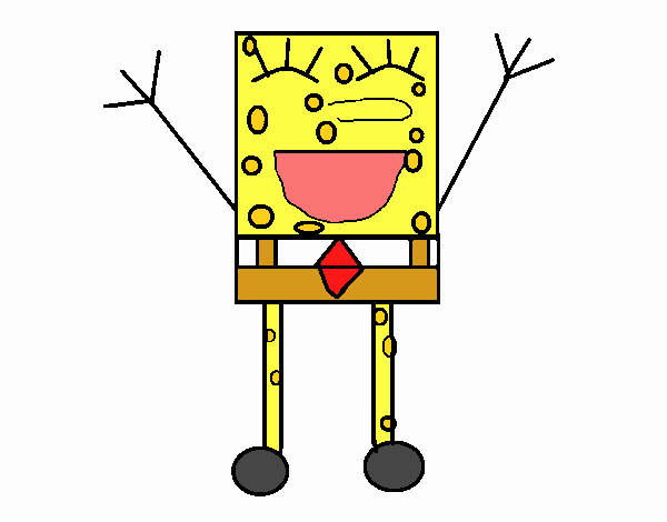 Bob Esponja feliz