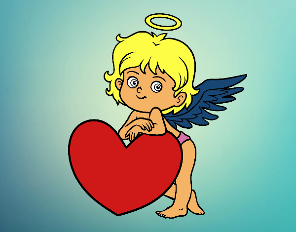 Cupido y un corazón