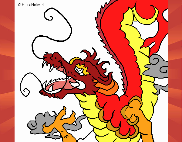 Dibujo Dragón japonés pintado por yaretzi200