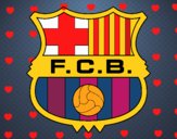 Dibujo Escudo del F.C. Barcelona pintado por pancra