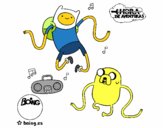 Finn y Jake escuchando música