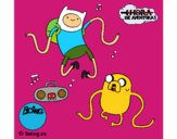 Finn y Jake escuchando música