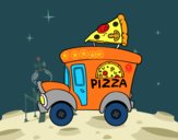 Dibujo Food truck de pizza pintado por DanteLuqez