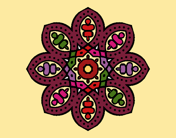 Dibujo Mandala de inspiración árabe pintado por MYRNA1938