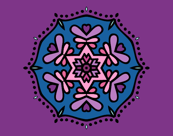 Dibujo Mandala simétrica pintado por MYRNA1938
