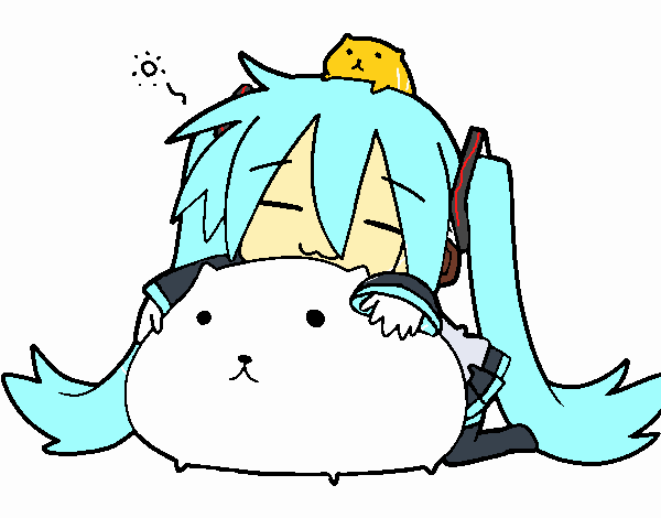 Miku con gatitos