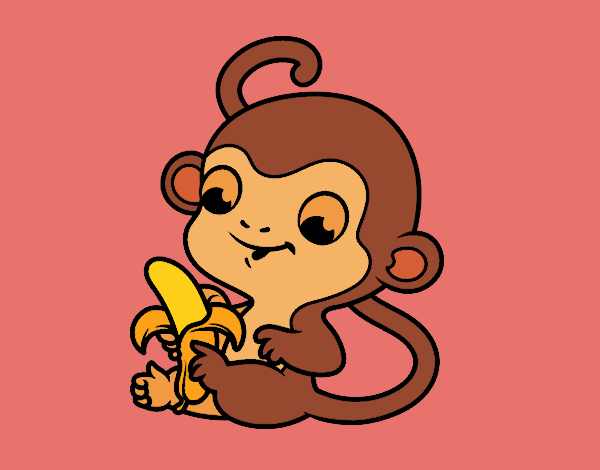 Monito con plátano