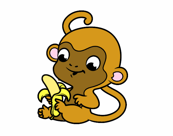 Monito con plátano