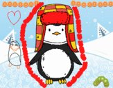 Pingüino con gorro