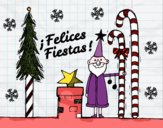 Postal Felices Fiestas