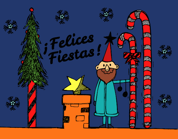 Postal Felices Fiestas