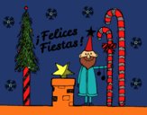 Postal Felices Fiestas