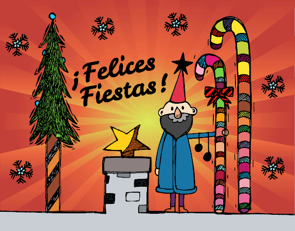 Postal Felices Fiestas