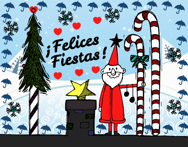 Postal Felices Fiestas