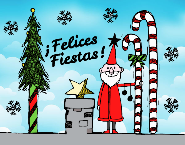 Postal Felices Fiestas