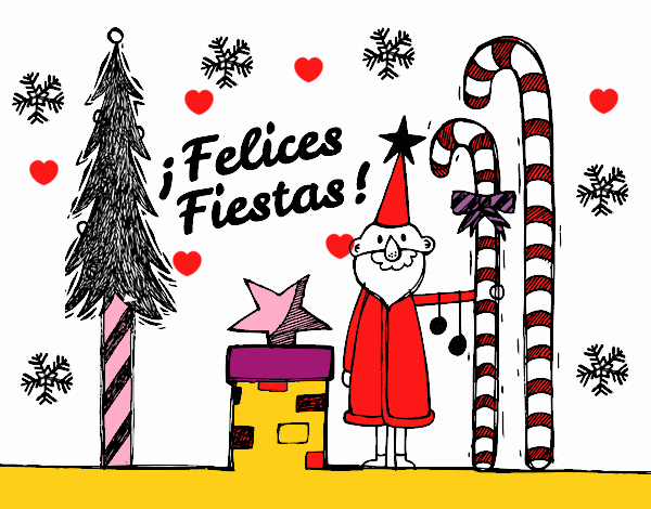 Postal Felices Fiestas