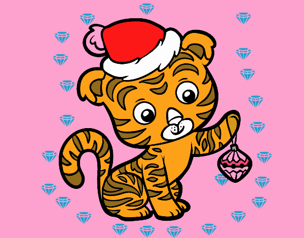 el tigre navideño