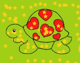 Tortuga con corazones