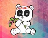 Dibujo Un oso panda pintado por diegoperez