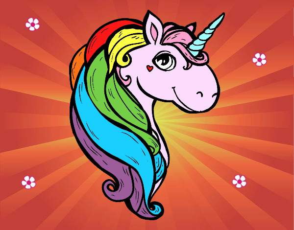 Un unicornio multicolor