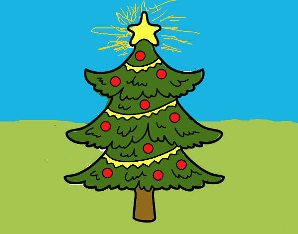 Árbol de navidad decorado