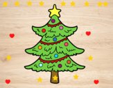 Dibujo Árbol de navidad decorado pintado por Natalia-
