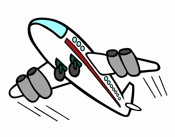 Dibujo Avión rápido pintado por albabm24