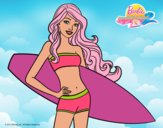 Barbie con tabla de surf