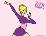 Dibujo Barbie en postura de ballet pintado por camisho