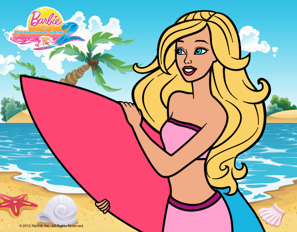 Barbie va a surfear