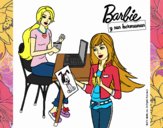 Barbie y su hermana merendando