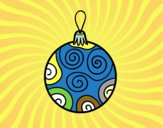 Dibujo Bola de árbol de Navidad decorada pintado por lorenzo007