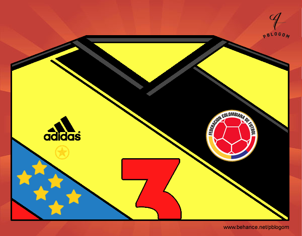 Camiseta del mundial de fútbol 2014 de Colombia