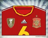 Camiseta del mundial de fútbol 2014 de España