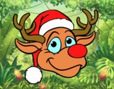 Dibujo Cara de reno Rudolph pintado por ESTEYSIFLO